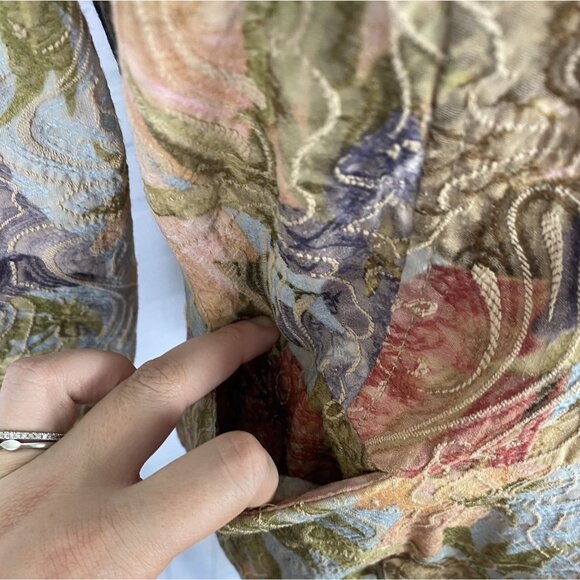 ⭐ 3/$15 Vintage Y2K Analogy Anthropology Petite Multicolored Floral Embroidered - Picture 6 of 14